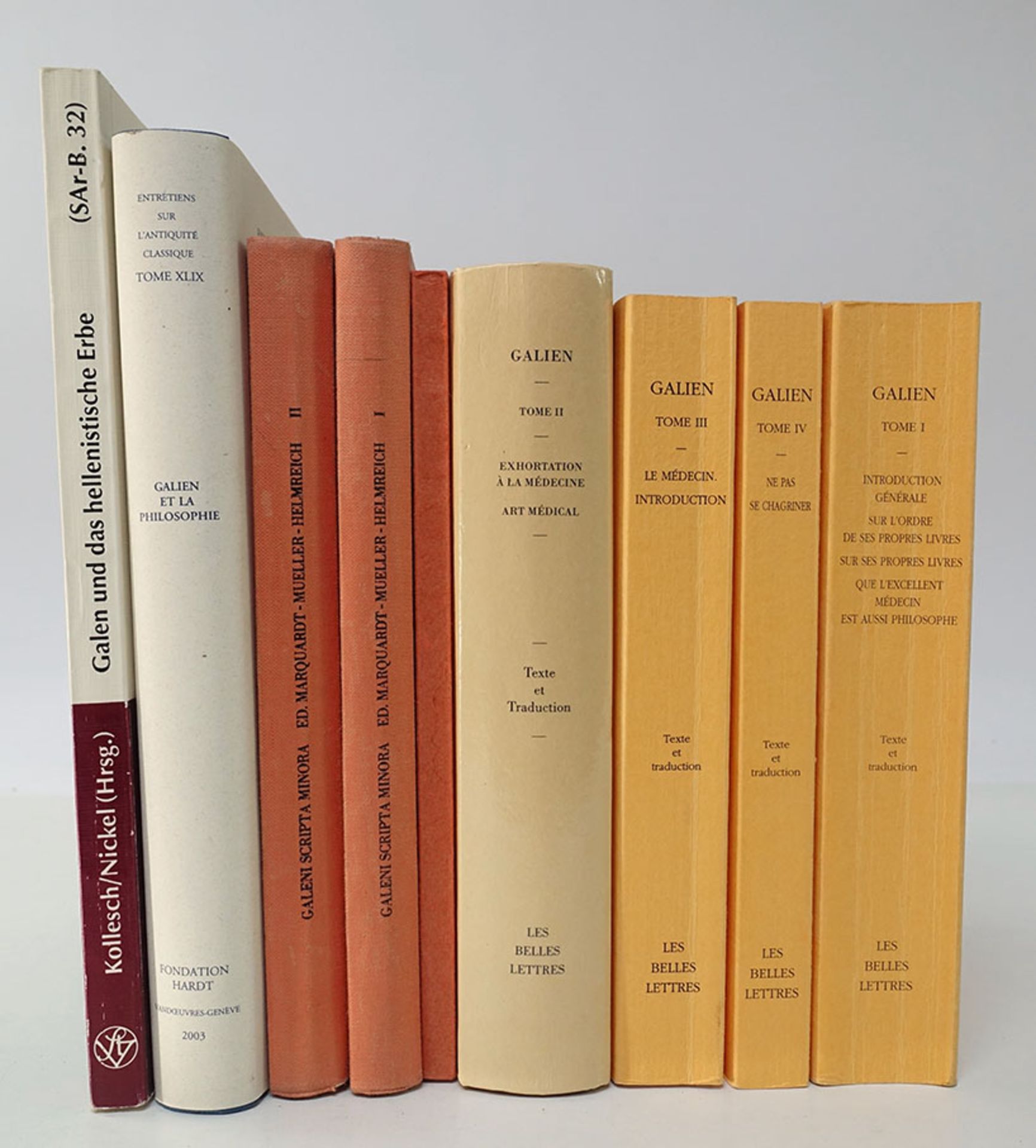 GALENUS. uvres. Tom. I-IV. Texte établi, trad. & annot. p. V. Boudon-Millot. 2000-10. 4 vols.