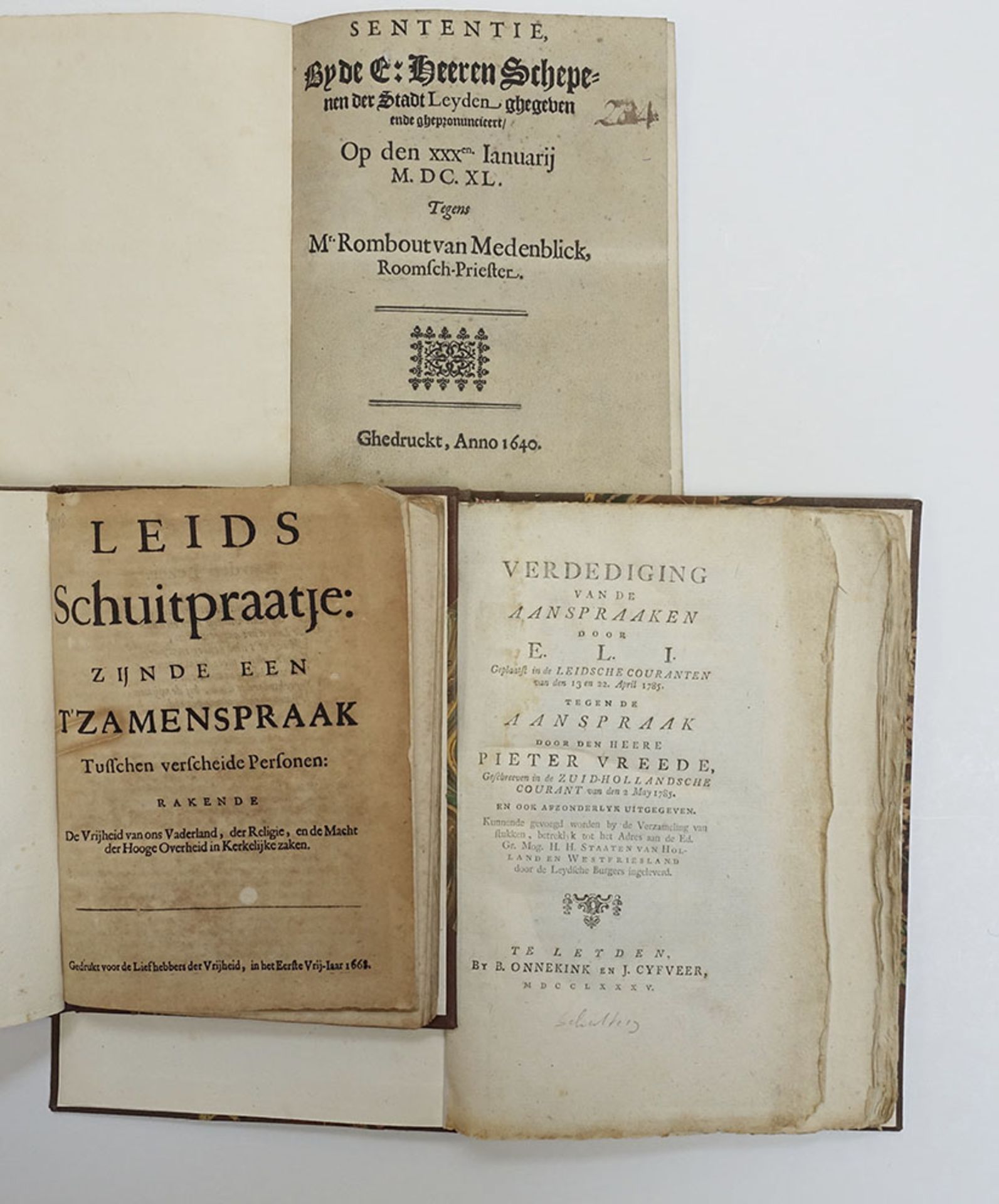 LEIDEN -- COLLECTION of 36 ordinances, pamphlets, decrees, instructions, a.o. small publications on
