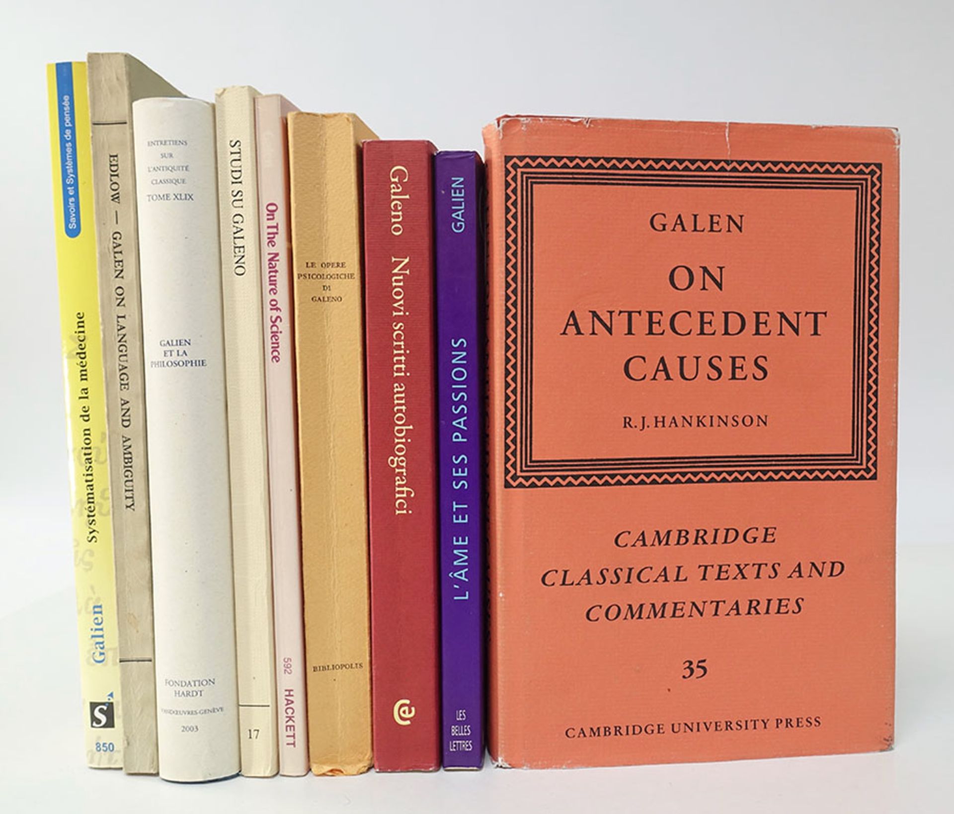 GALENUS. On antecedent causes. Ed. by R.J. Hankinson. (1998). Ocl. w. dust-j. (CCTC, 35). -- Id. On