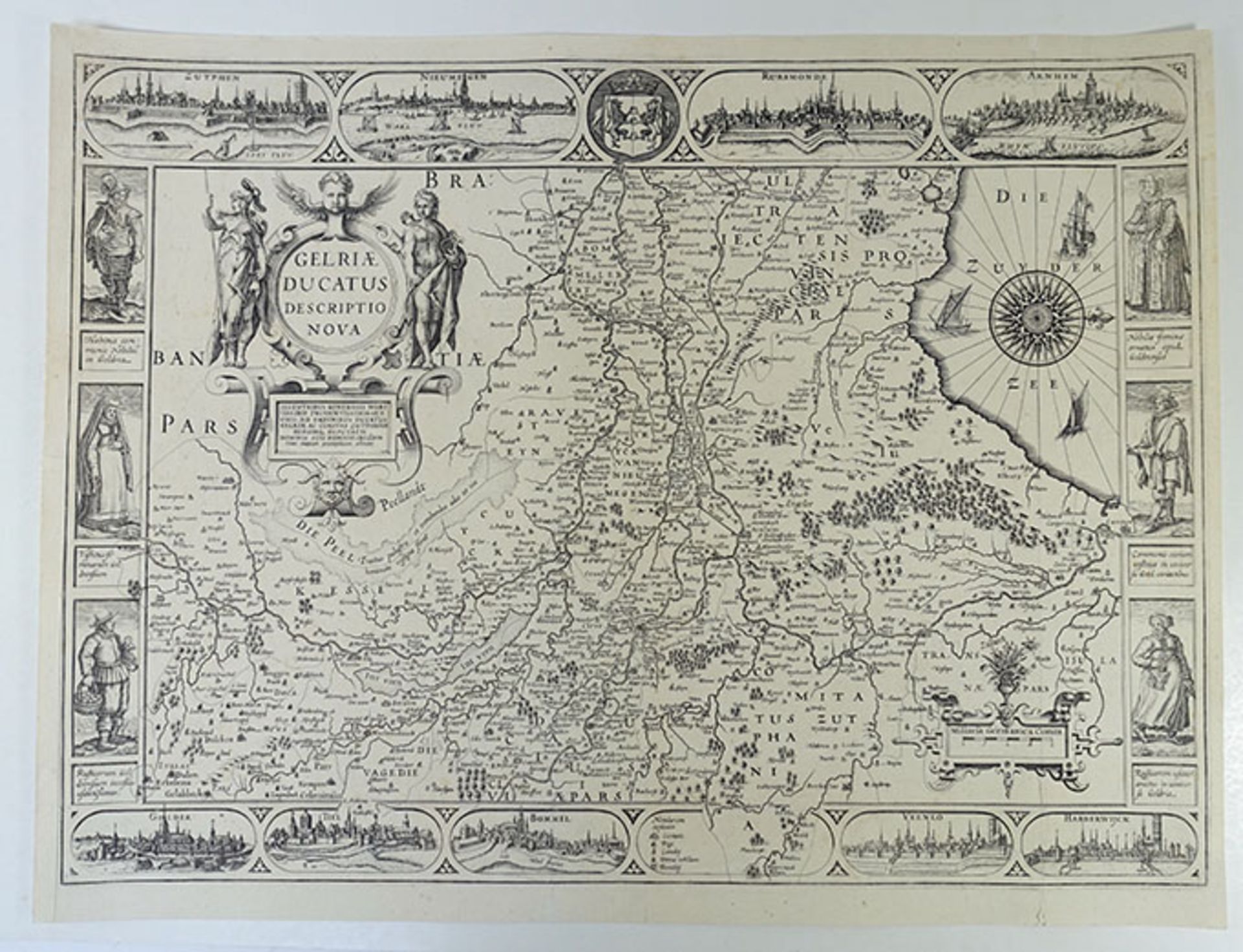 GELDERLAND -- "GELRIÆ DUCATUS DESCRIPTIO NOVA". (Amst., J. Hondius & J. Janssonius, after 1629).