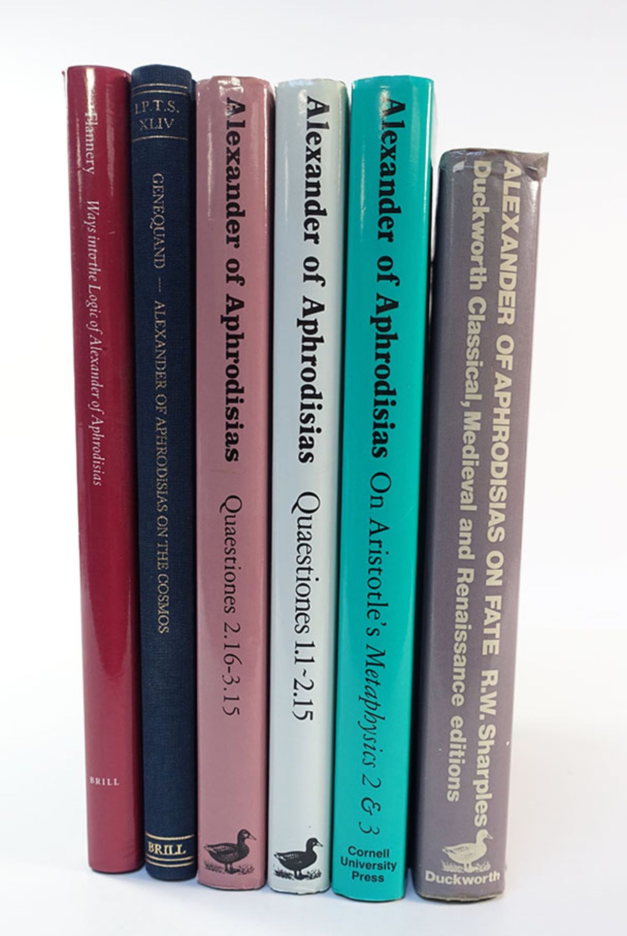 ALEXANDER APHRODISIAS. Quaestiones 1.1-2.15 (&) 2.16-3.15. Transl. by R.W. Sharples. (1992-94). 2