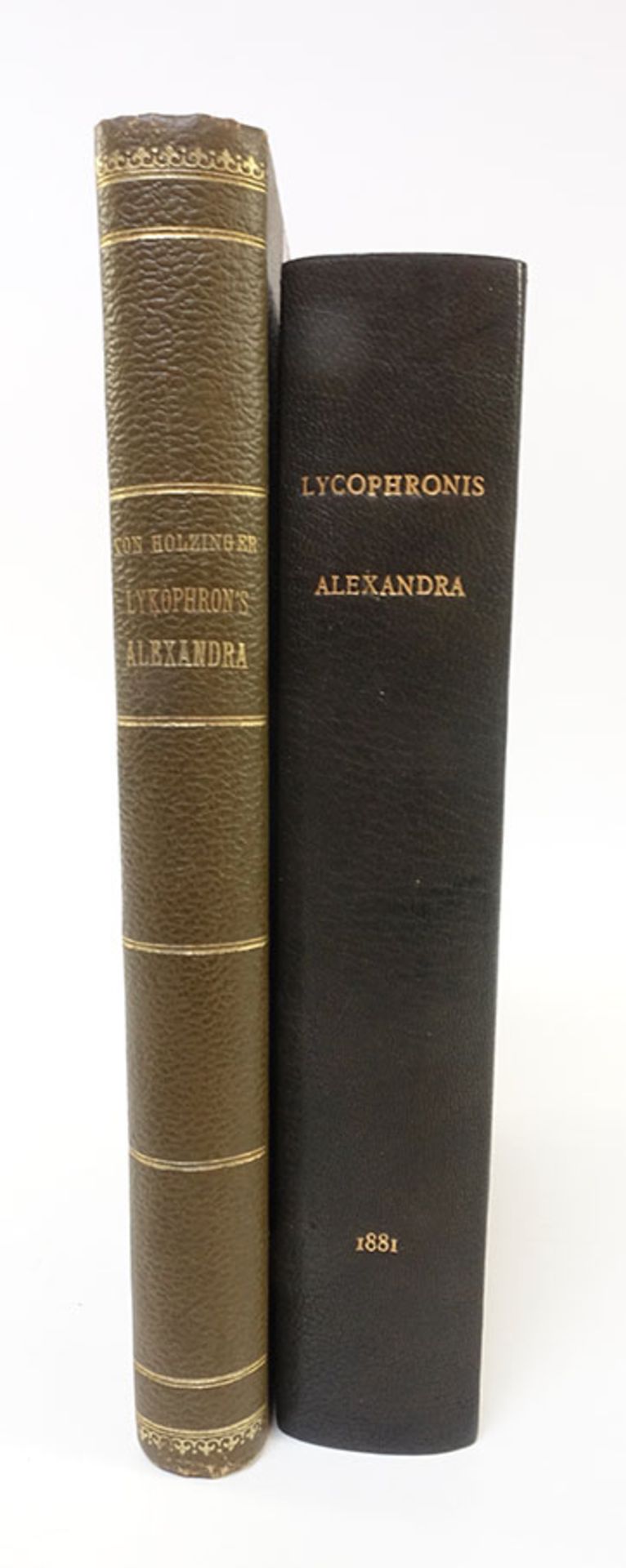 LYCOPHRON. Alexandra. Griech. & Deutsch m. erkl. Anmerkungen v. C. von Holzinger. Lpz., Teubner,