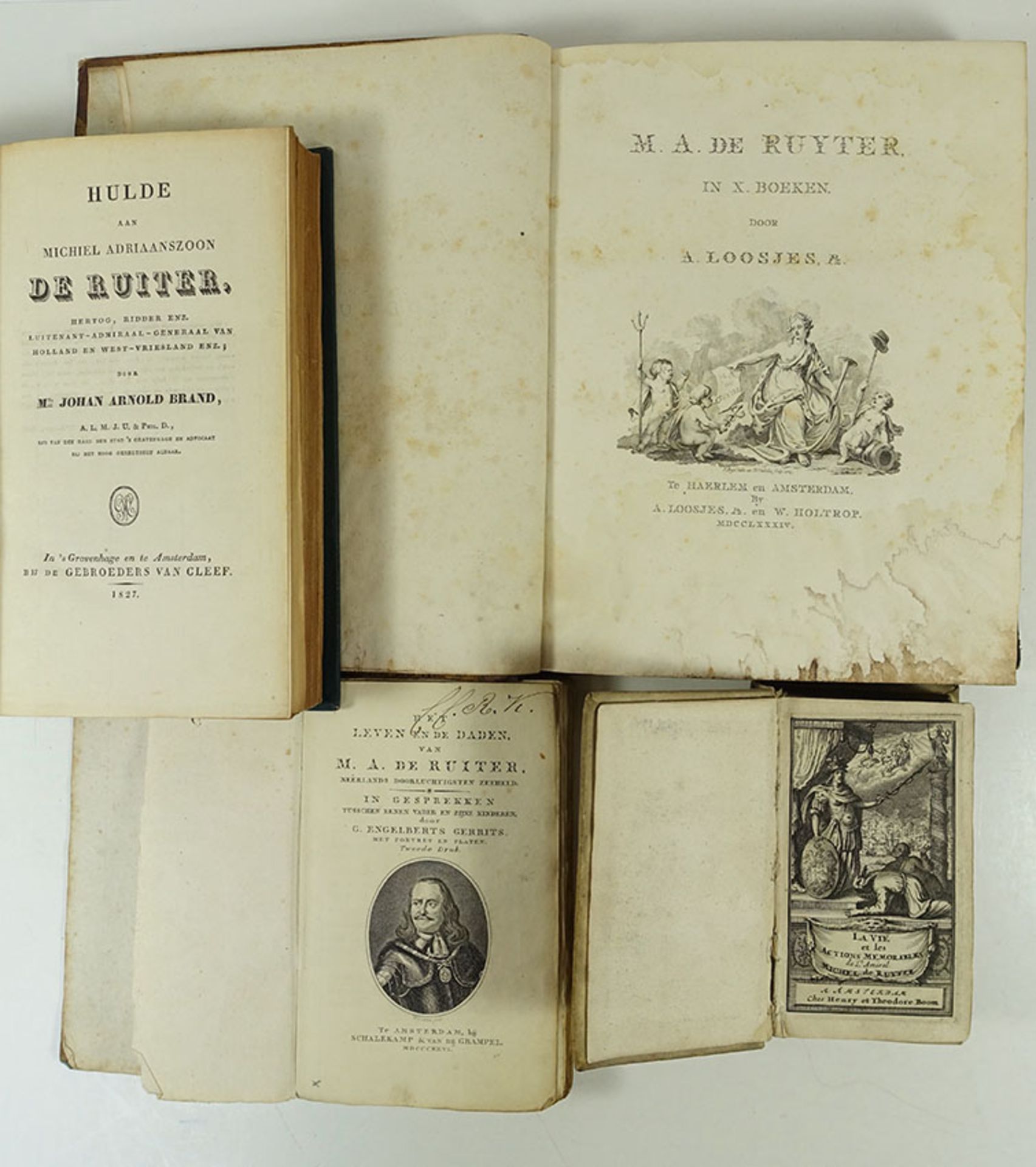 RUYTER -- BRAND, J.A. Hulde aan Michiel Adriaanszn. De Ruiter. 1827. -- And o. works on De R.,