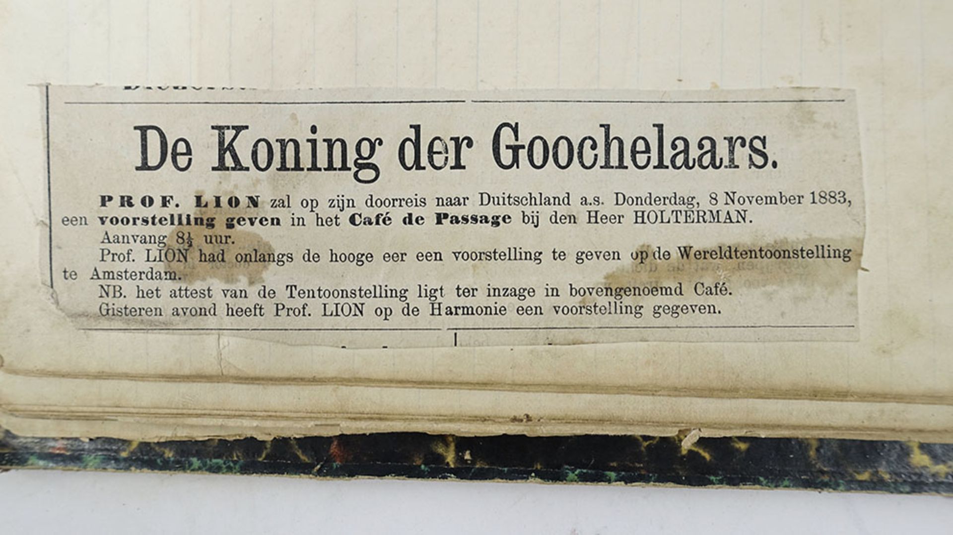 CONJURING -- "PROF[ESSOR] LION [KNOOP]. Certificatie Boek". Notebook containing signed and/or - Image 3 of 5