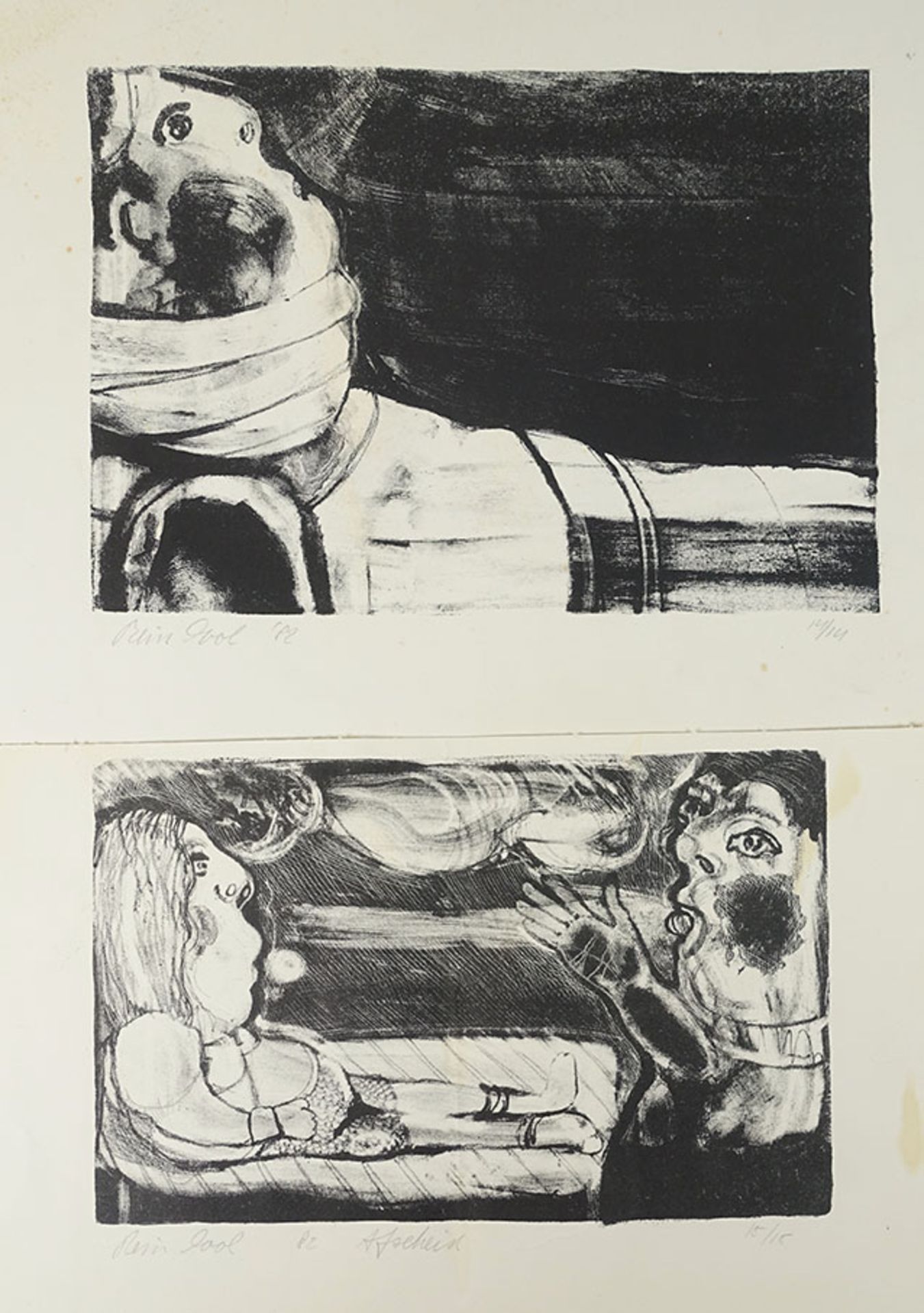 DOOL, Rein (b. 1933). "Voor Maarten en Eva in het paradijs". 1988. Drawing in ink on paper. 215 x - Image 2 of 2