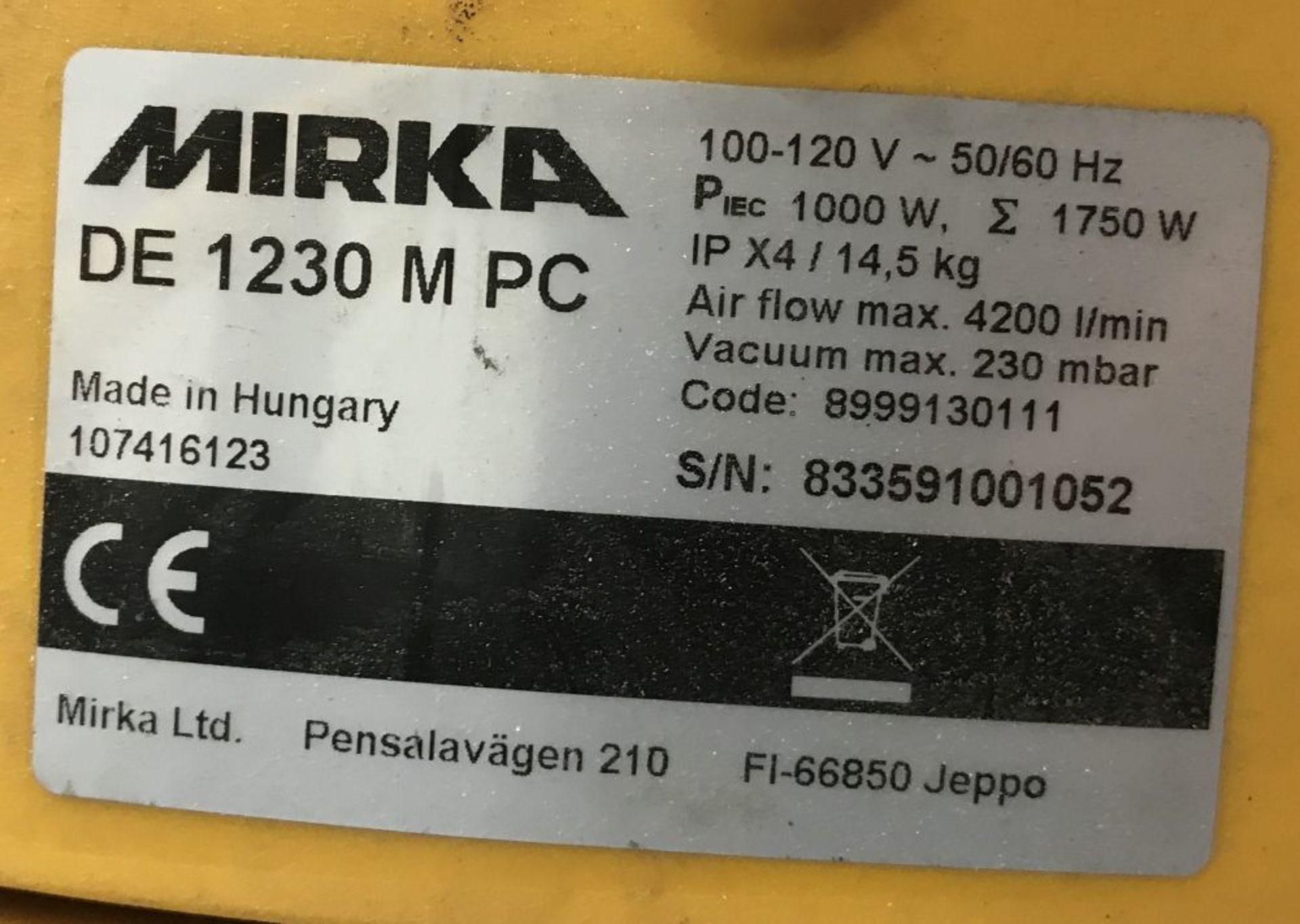 Mirka PROS 650X sander ('faulty') with a Mirka DE 1230 M PC extractor - Image 5 of 6
