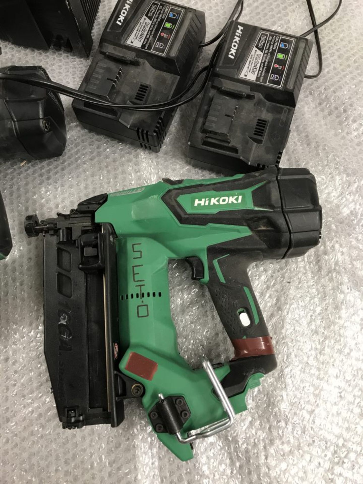 3 Hikoki NT1850E cordless brad nailers (see desc. for known faults) - Image 4 of 6