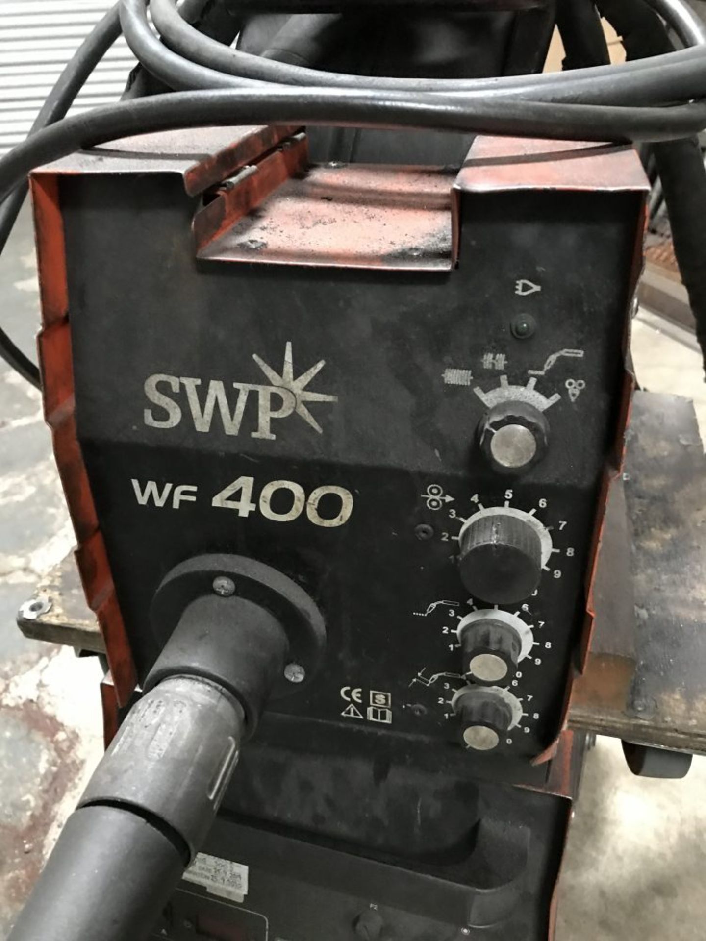 SWP MIG 300S + WF400 welding set with regulator, torch, hose and trolley - Image 2 of 8