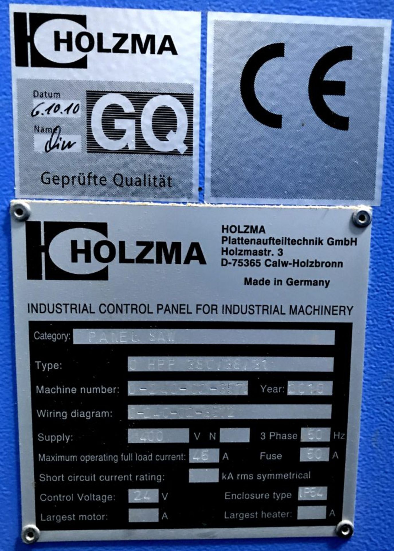 2010 Holzma HPP 380 38/31 panel saw - Bild 9 aus 9
