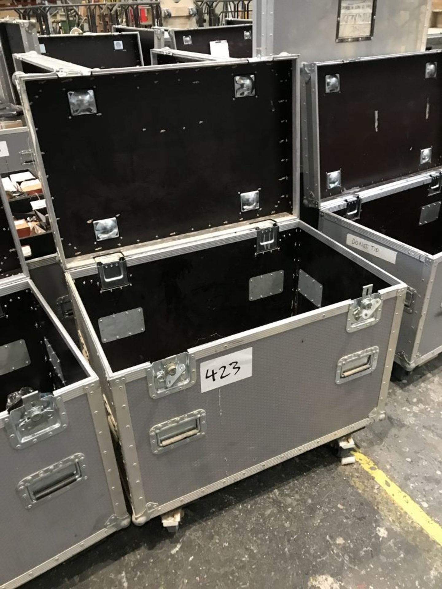 7 site storage flight cases on casters and 2 ply cabinets on casters with contents if any - Image 3 of 10