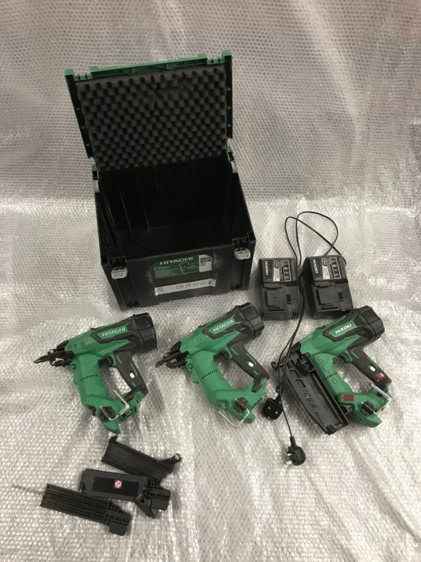 3 Hikoki NT1850E cordless brad nailers (see desc. for known faults)