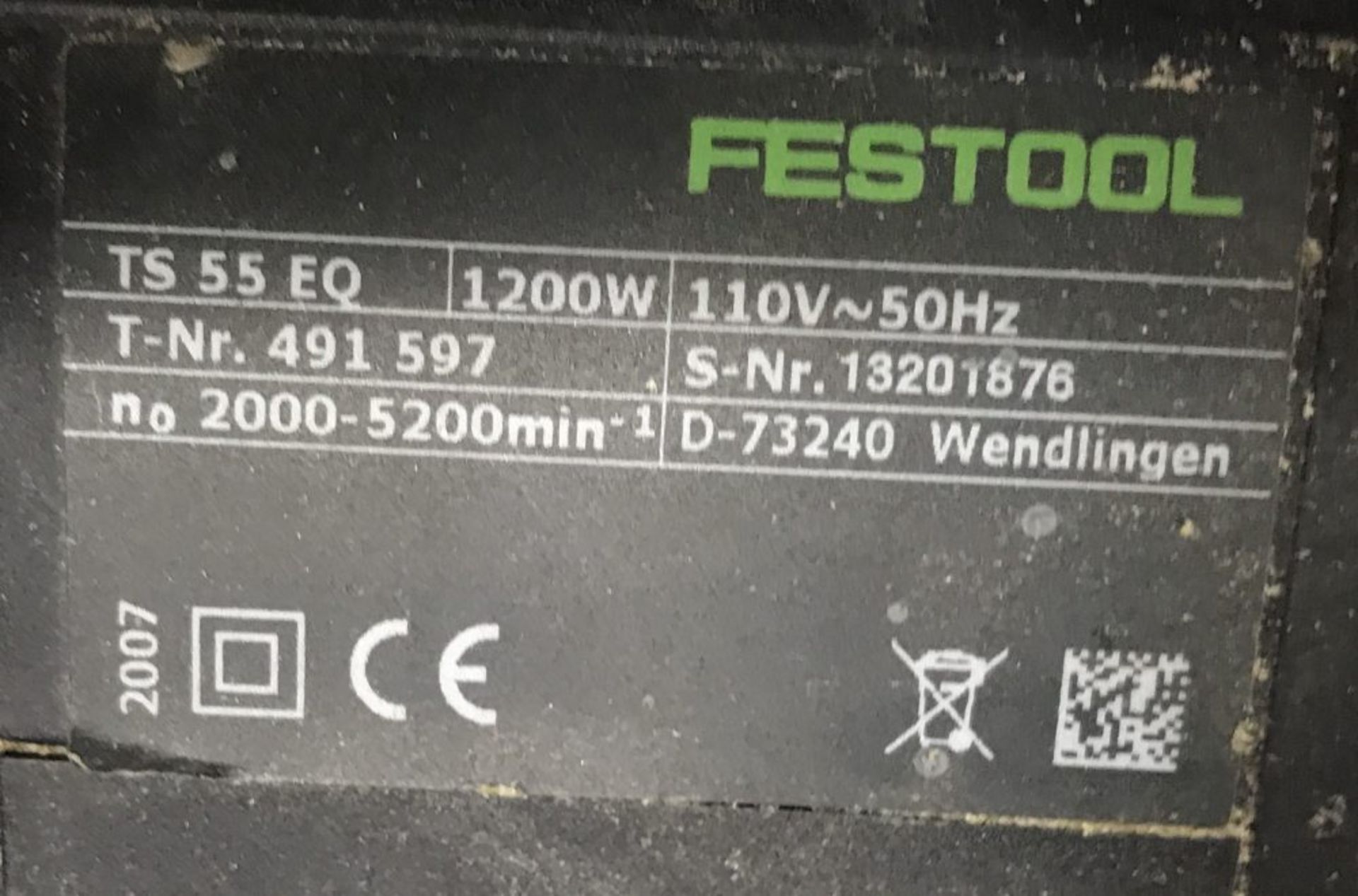 Festool TS 55 EQ plunge saw, 110V - Image 4 of 5