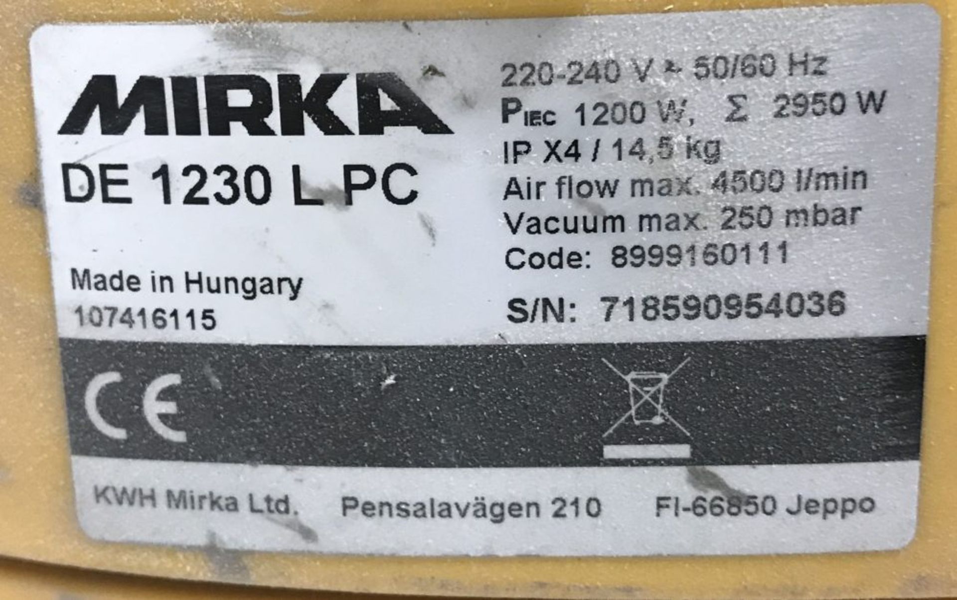 3 Mirka PROS 650CV sanders with Mirka DE 1230 L PC extractors - Image 4 of 16