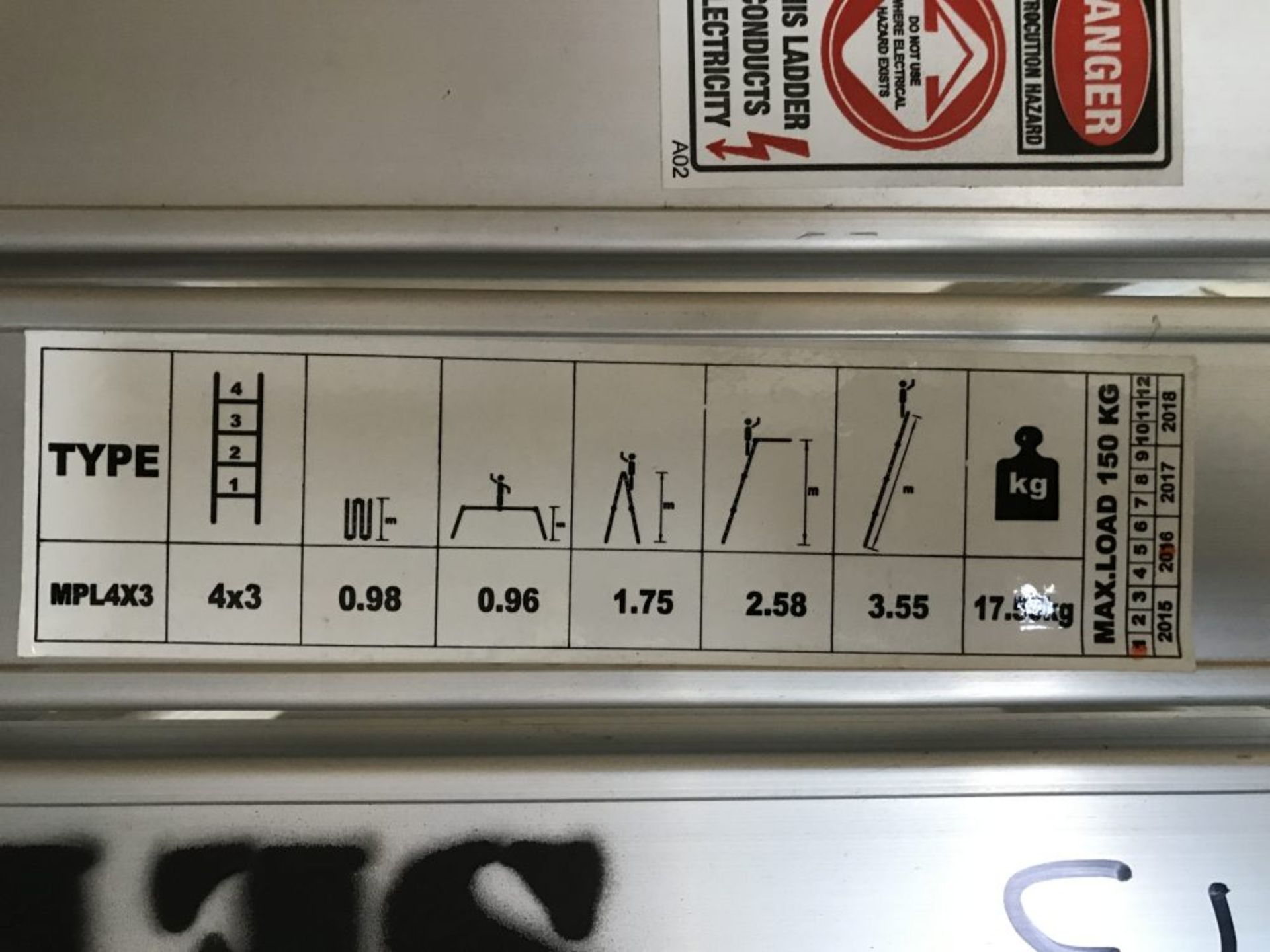 2 Lyte Ladders MPL4X3 aluminium multip purpose ladders - Image 6 of 6