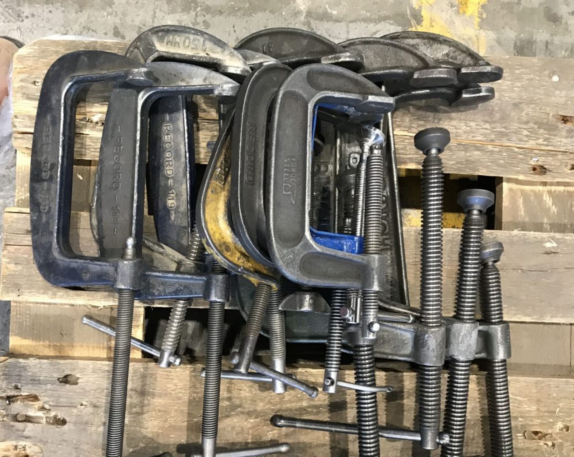 12 various G clamps