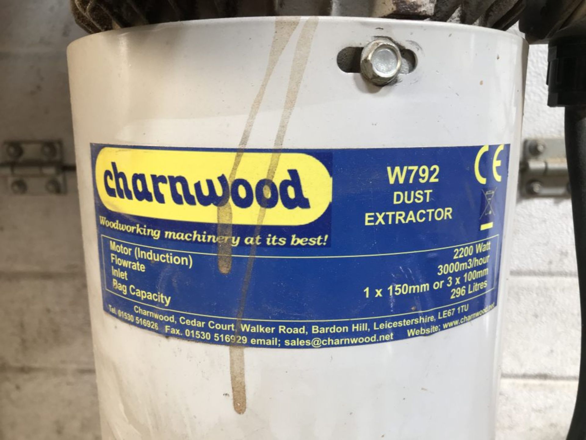 Charnwood W792 double bag dust extractor in need of repair - Image 3 of 3