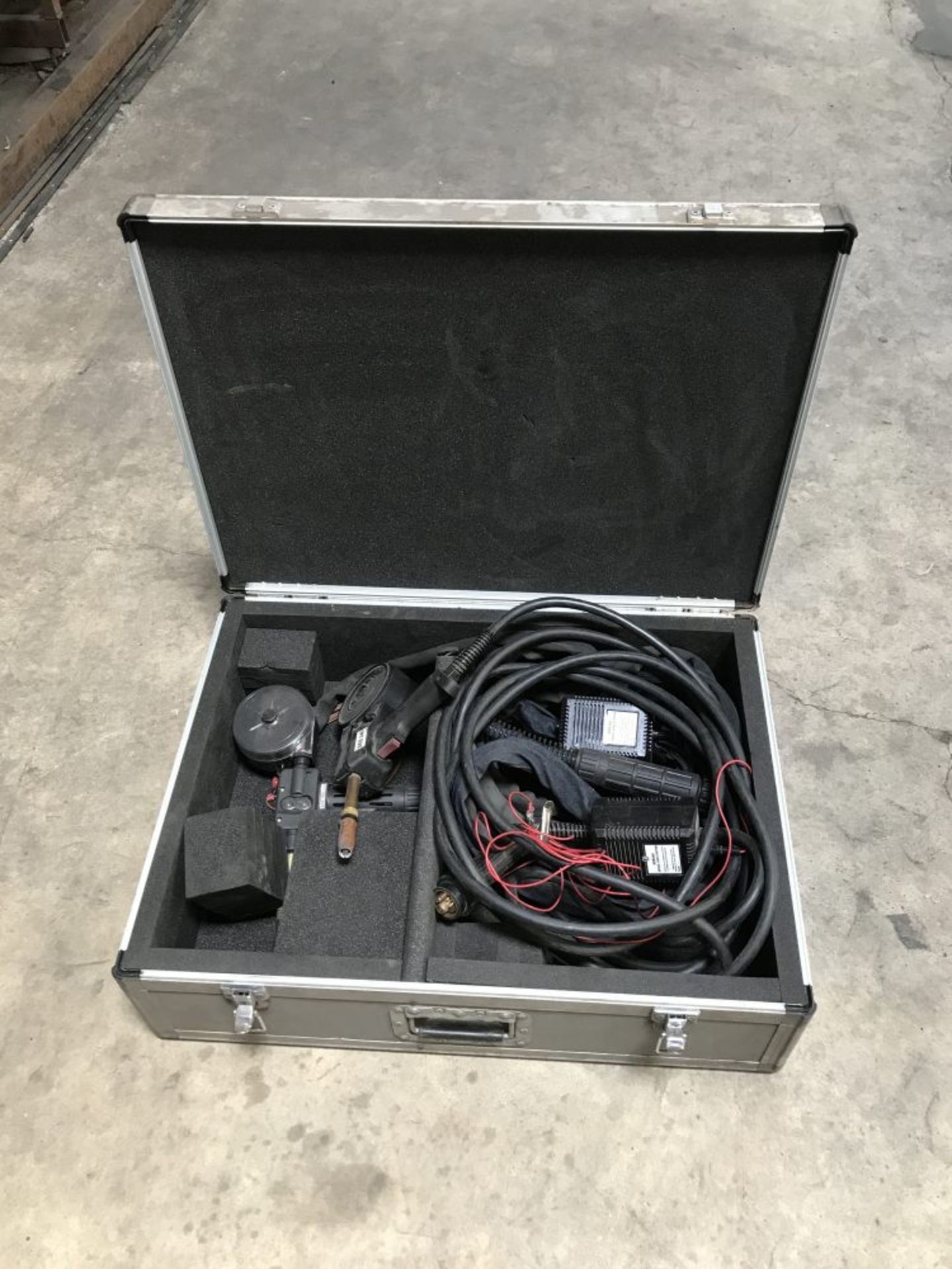 Flight case with TecArc SGS360 and SGS240 spool gun systems