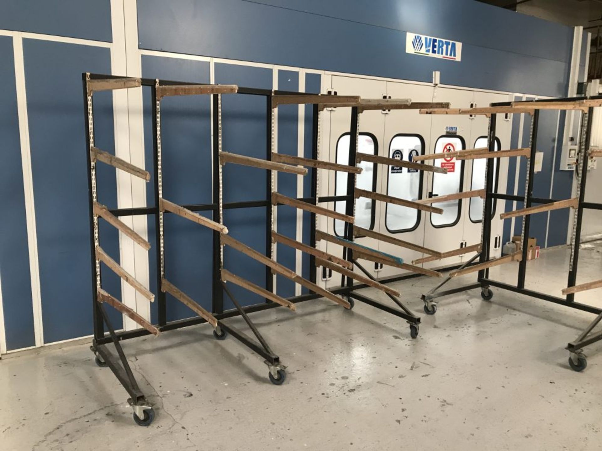 4 large, heavy duty mobile drying racks