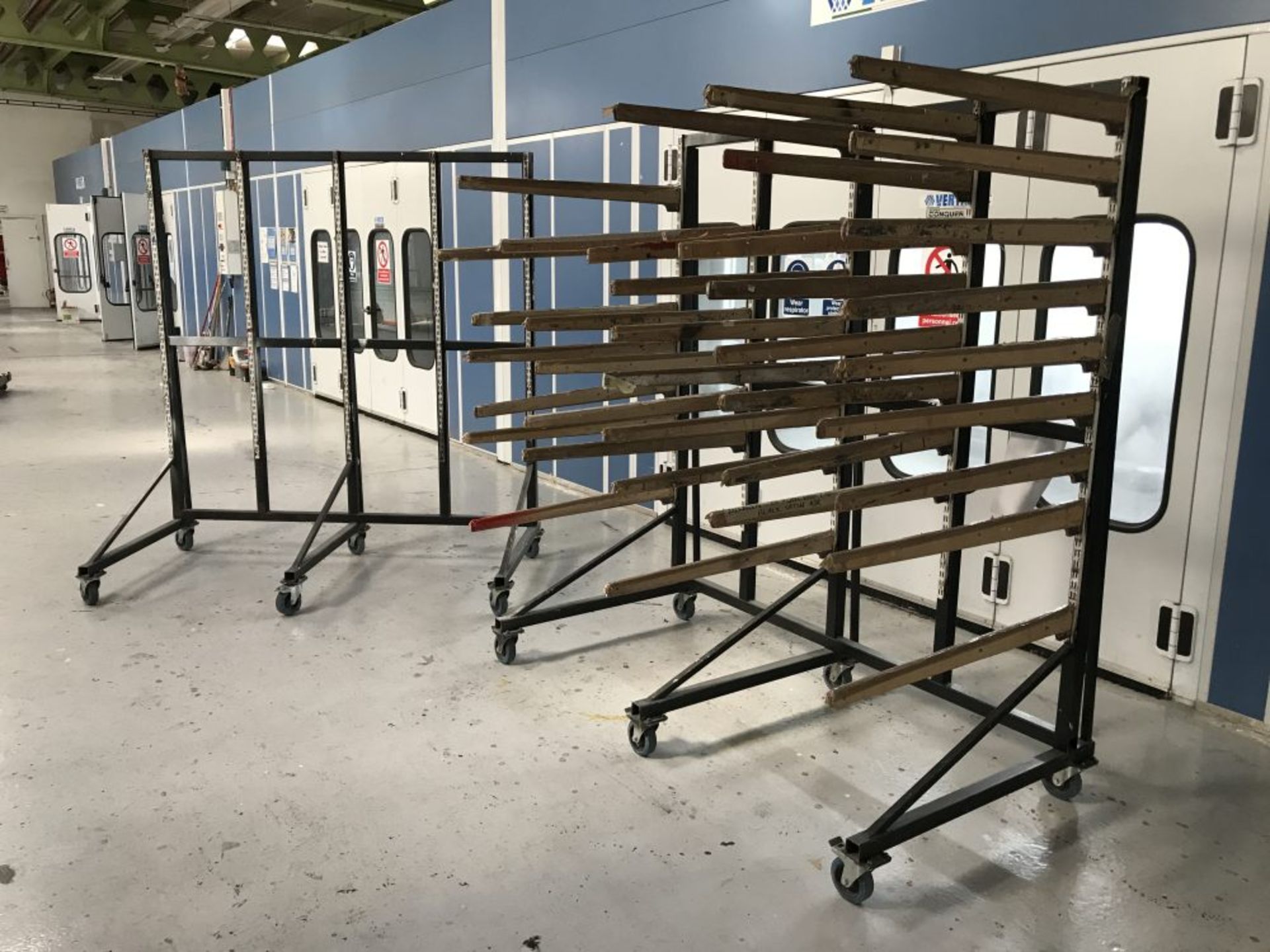 5 large, heavy duty mobile drying racks