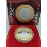Royal Australian mint Millenium silver and gold proof coin, $10 coin struck in 2000 and known as '
