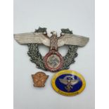 German police cop badge + miniature police badge plus a Reichswettkamdf 1939 NSFK (3)