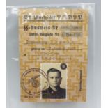 WW2 SS Ausweis NSDAP pass (replica)