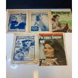 7x editions of 'Picture show' from 1930's