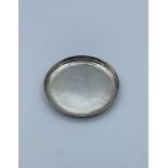 Small antique Irish silver tray, weight 40g approx and 8cm diameter