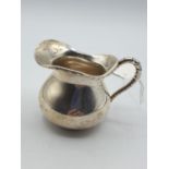 Very cute small 800 silver jug with deading to rim and handle, 5cm tall and weight 43g