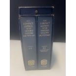Boxed set of the compact edition of the Oxford English Dictionary from 1940's