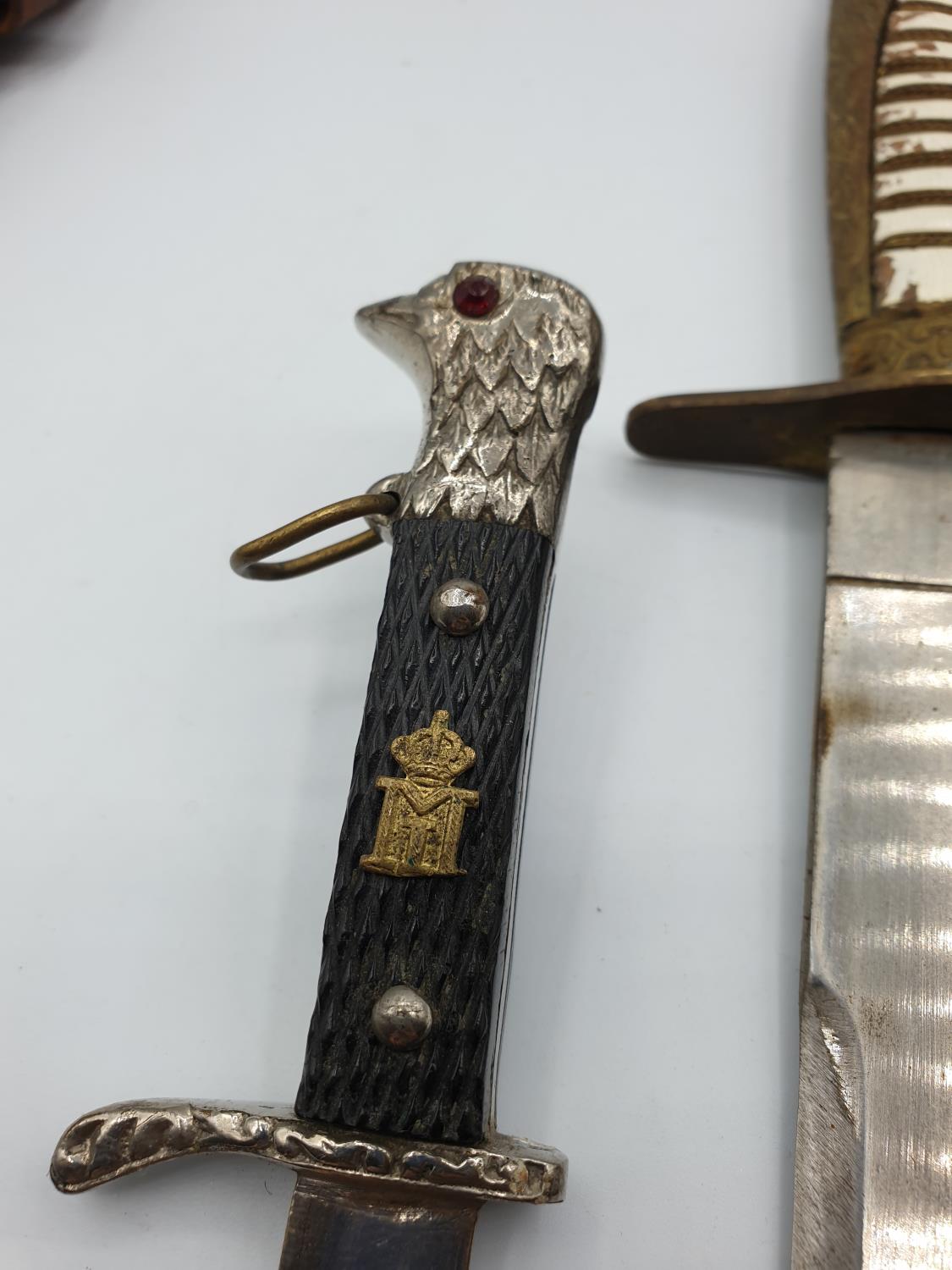 2 military daggers unknown origins, one with hangers - Image 6 of 6