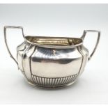 Art deco style silver sugar bowl made in Sheffield in 1900, weight 110g
