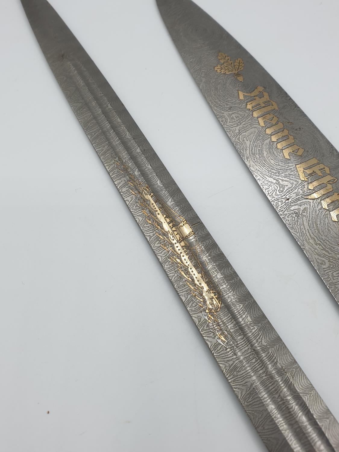 2x World War II replacement Damascus dagger blades - Image 8 of 8