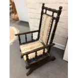 An early 1900s antique child's rocking chair, in very good condition