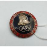 1936 Berlin olympics bell red/black enamel badge