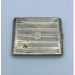 Silver 800 Austrian/Hungarian cigarette case, weight 122g and size 8 x 10cm