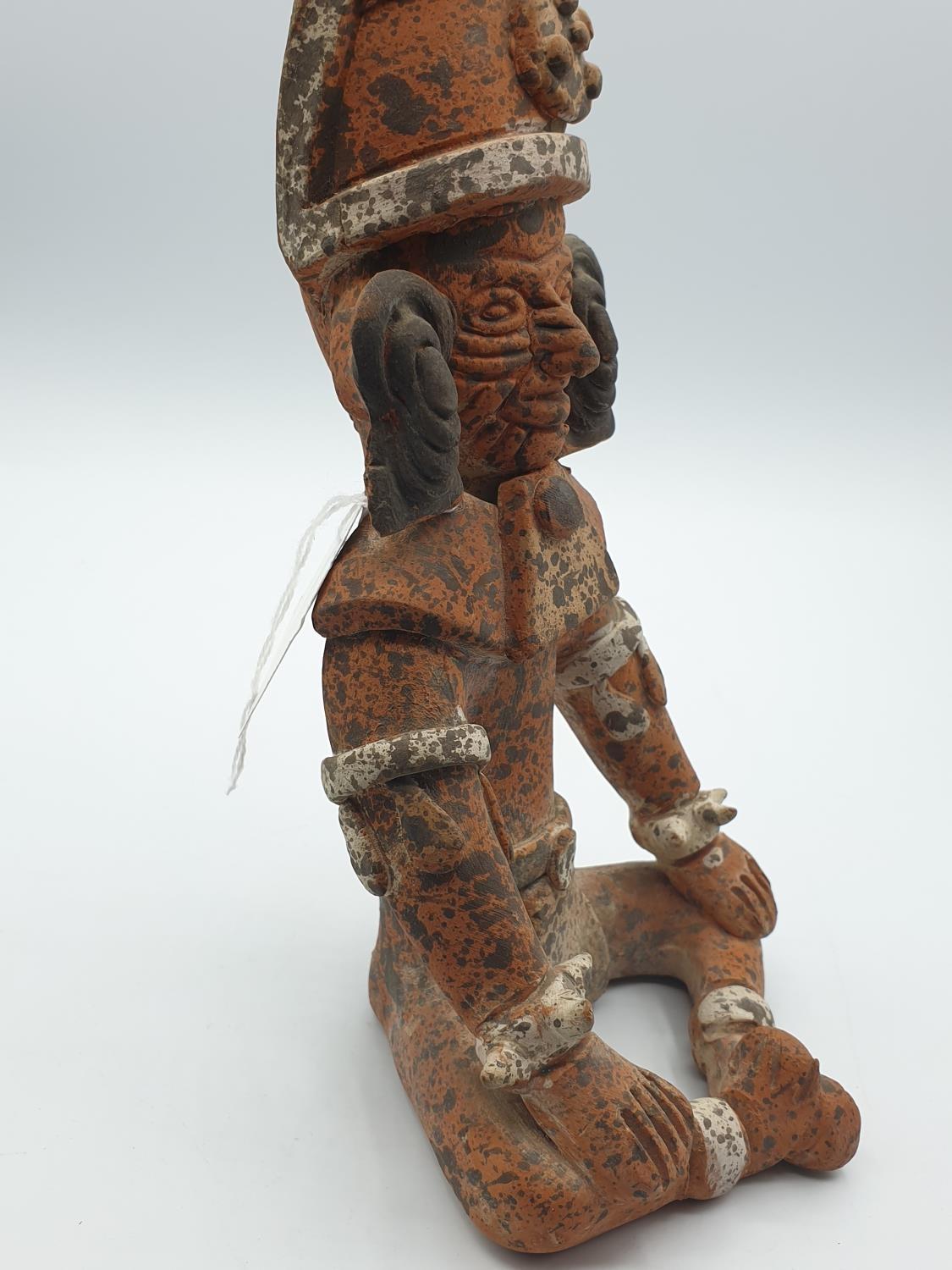 A very early terracotta figurine of Aztec God, 19cm tall - Bild 4 aus 6