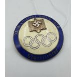 1936 Berlin olympics startrichter enamel badge