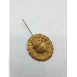 Gold miniature wound stick pin