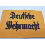 German WWII yellow Armband Deutfche Wehrmacht