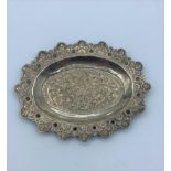 Small silver pin tray, weight 42g