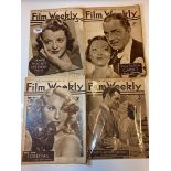 4x editions of 'Film weekly' in various conditions
