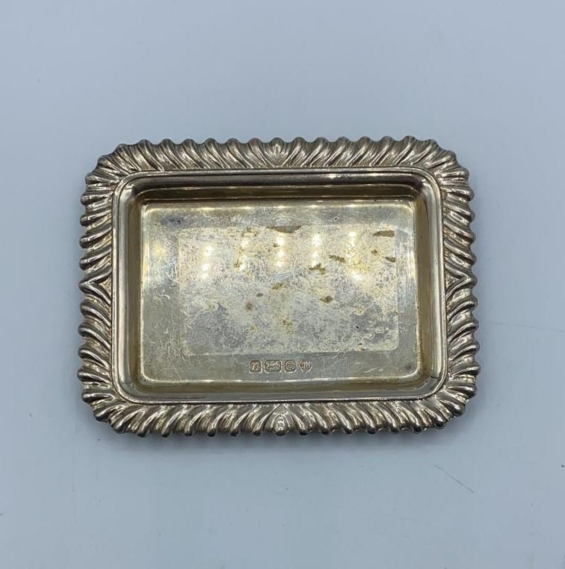 Small rectangular silver tray