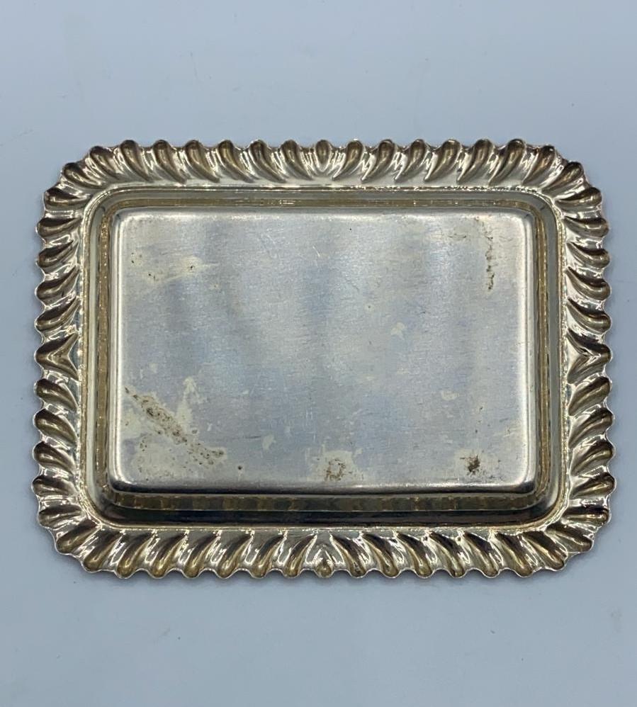 Small rectangular silver tray - Image 2 of 2