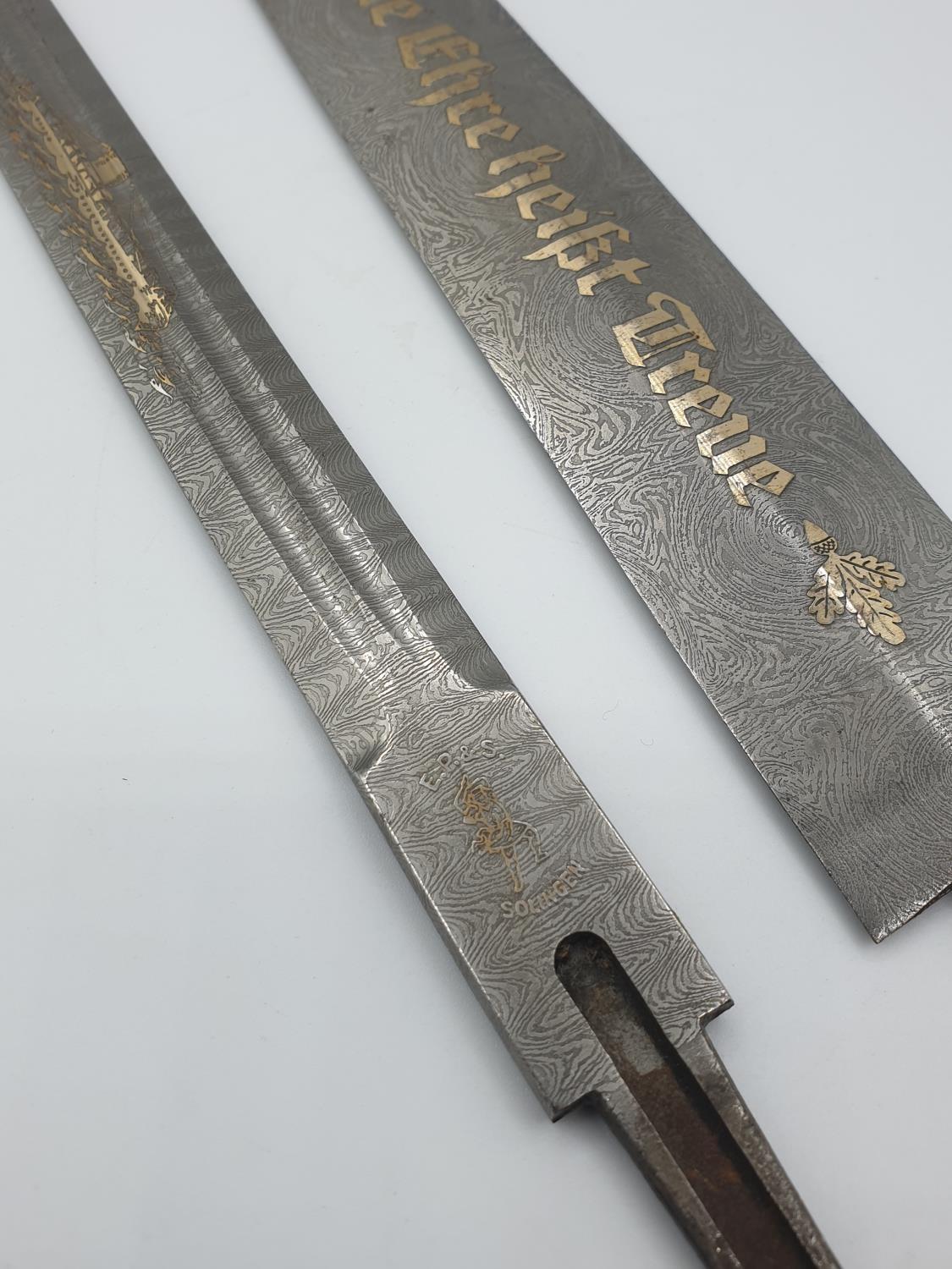 2x World War II replacement Damascus dagger blades - Image 7 of 8