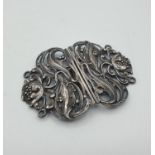 Antique Silver Nurses filligree Belt Buckle Good clear hallmark Chowing Sydney V co B'HAM Birmingham