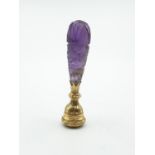 Amethyst and gold seal circa 1900. weight 19g