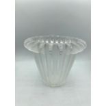 Lalique art deco style glass vase. weight 1.8kg and 16cm tall, 15cm diameter