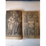 Leather bound edition of 'Bakers Chronicle of the kings of England' dated 1684 printed by Sawbridge,