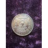 Morgan silver dollar 1880 Philadelphia mint, fine/very fine condition.